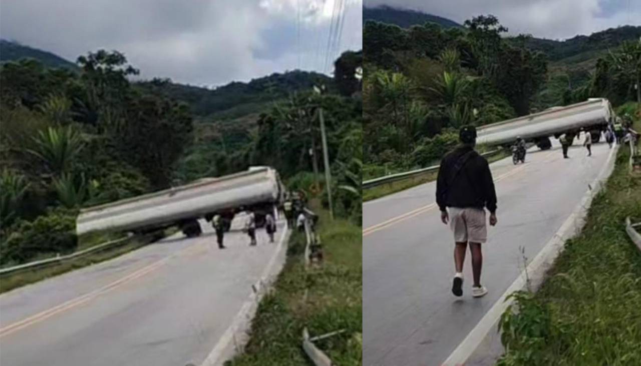Video: Cisterna sufre accidente en la ruta nueva Cochabamba-Santa Cruz y queda en plena vía
