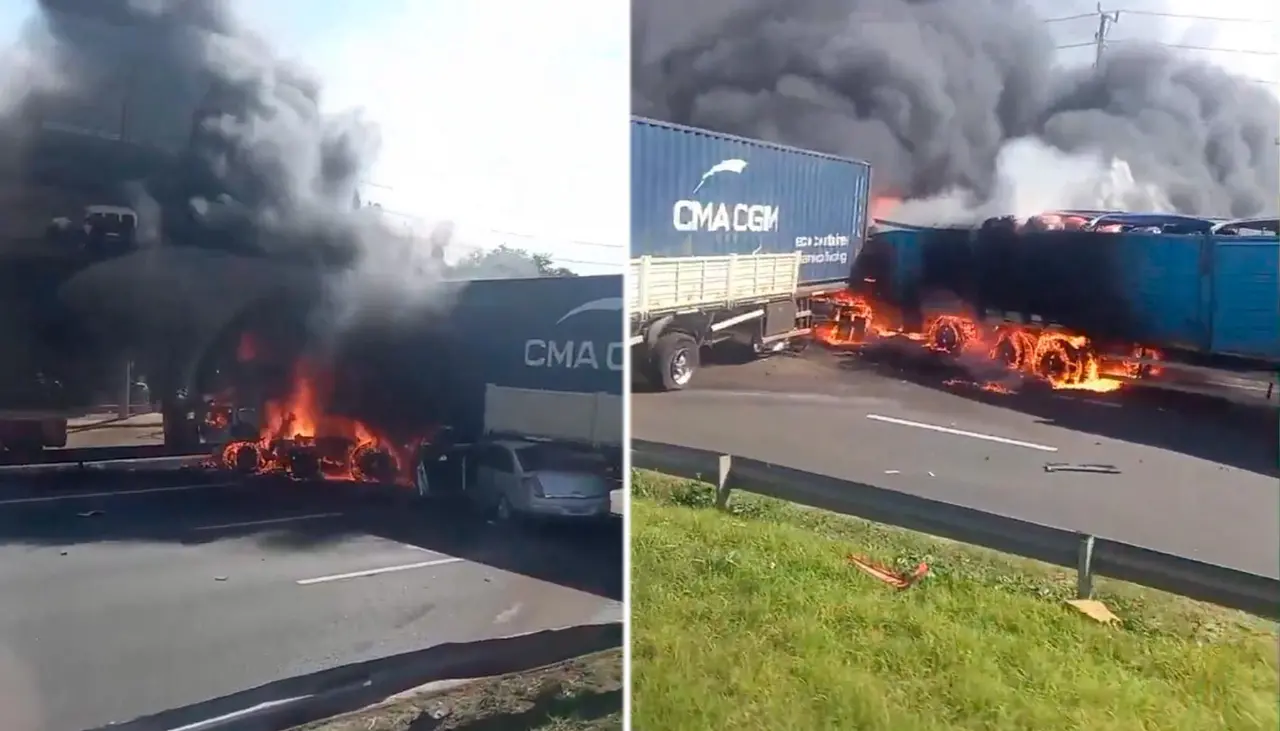 Video: Impresionante choque entre dos camiones deja cinco fallecidos en Argentina 