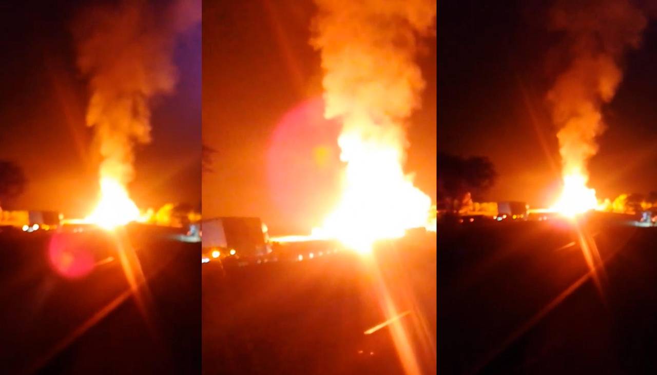 Cisterna arde en plena ruta Cochabamba-Santa Cruz; presumen que restos de otro accidente provocó el siniestro