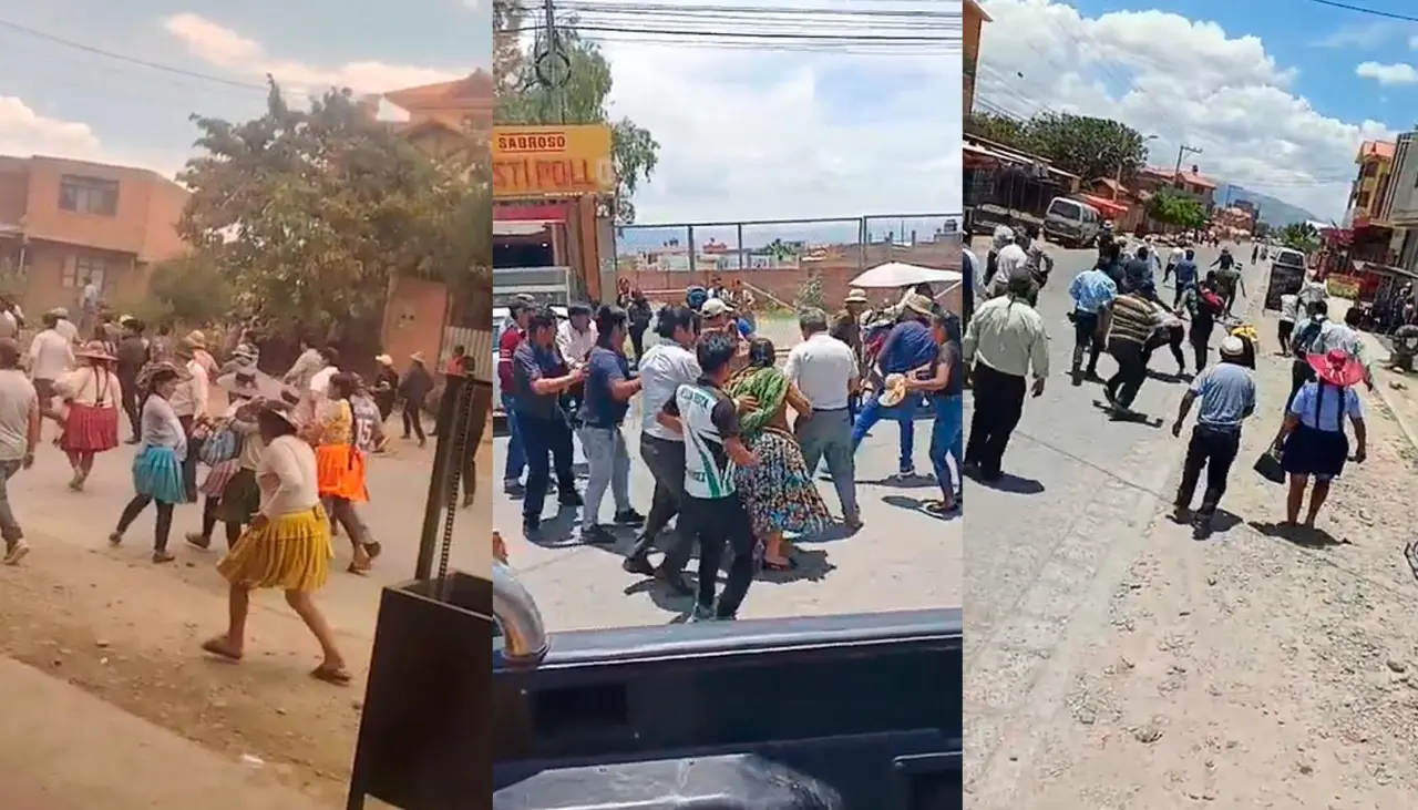 Video: Brutal pelea entre chóferes deja al menos 5 heridos y 10 vehículos afectados en Cochabamba