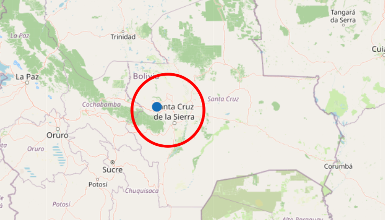 Sismo de 3,2 sacude la provincia Ichilo de Santa Cruz la madrugada de este martes