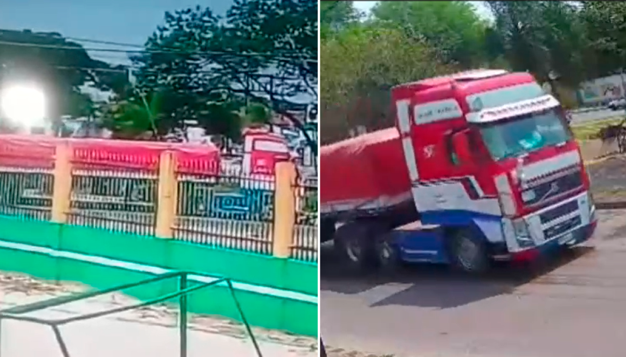 Camión atropella a un hombre que vendía refrescos desde su bicicleta y ahora se debate entre la vida y la muerte