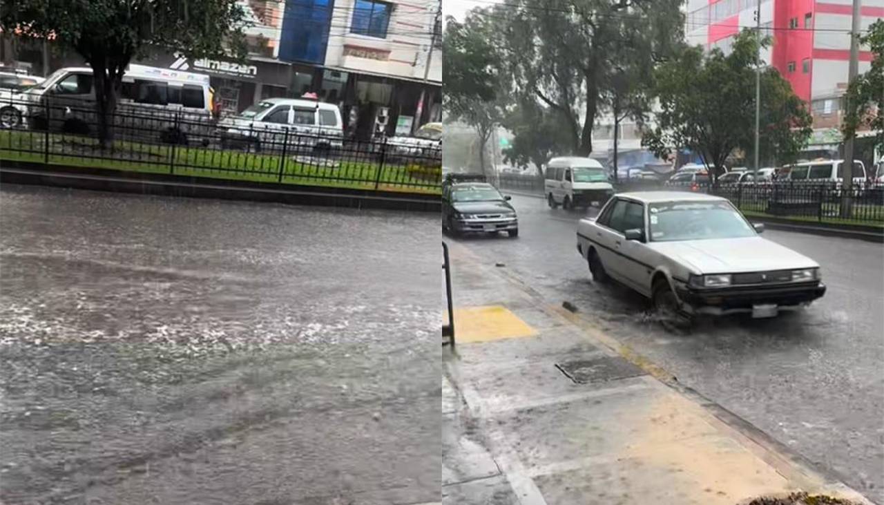 Calles de Cochabamba inundadas luego de intensa lluvia que cayó este miércoles