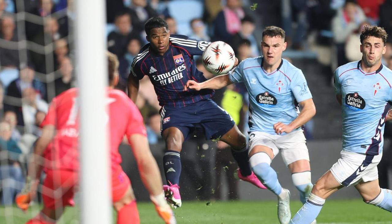Endrick evita la derrota del Lyon contra Celta de Vigo en octavos de Europa League