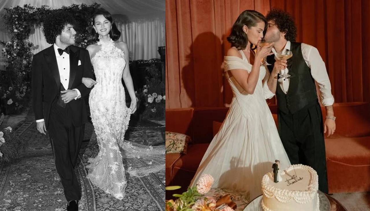 Selena Gómez compartió nuevas imágenes de su boda y reveló los vestidos que lució