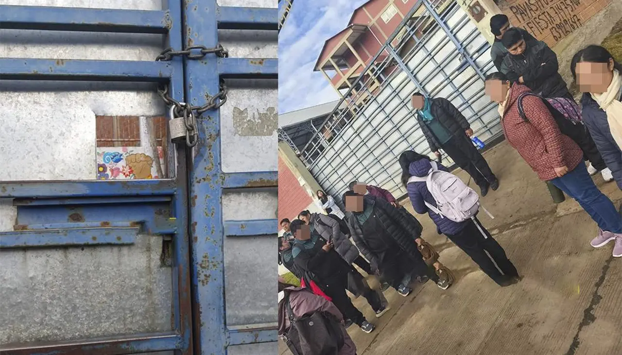 Padres cerraron las puertas de un colegio en Colomi, reclamaron la inasistencia de los profesores durante los bloqueos 