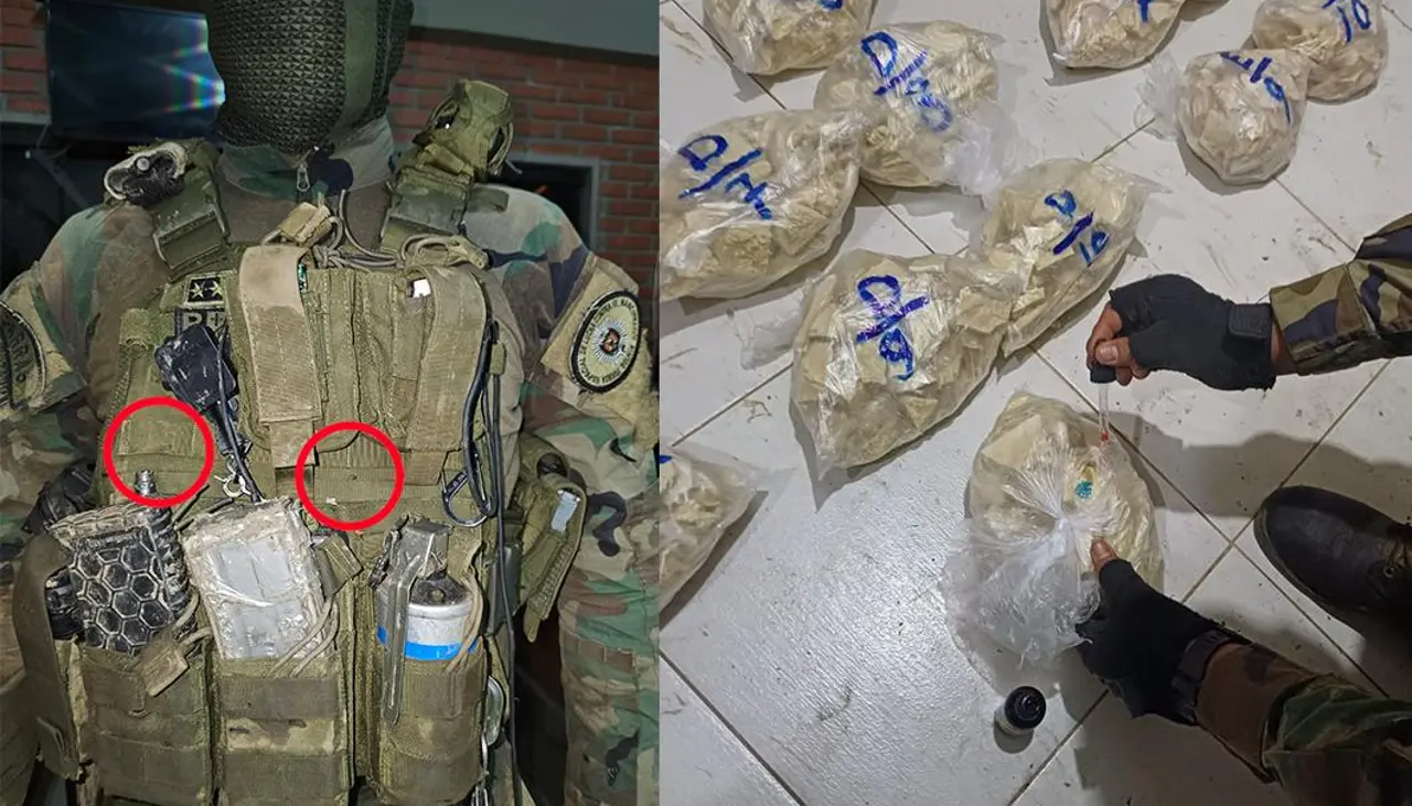 Cruce de fuego en intervención a fábrica de droga: Policías y delincuentes se enfrentan a balazos