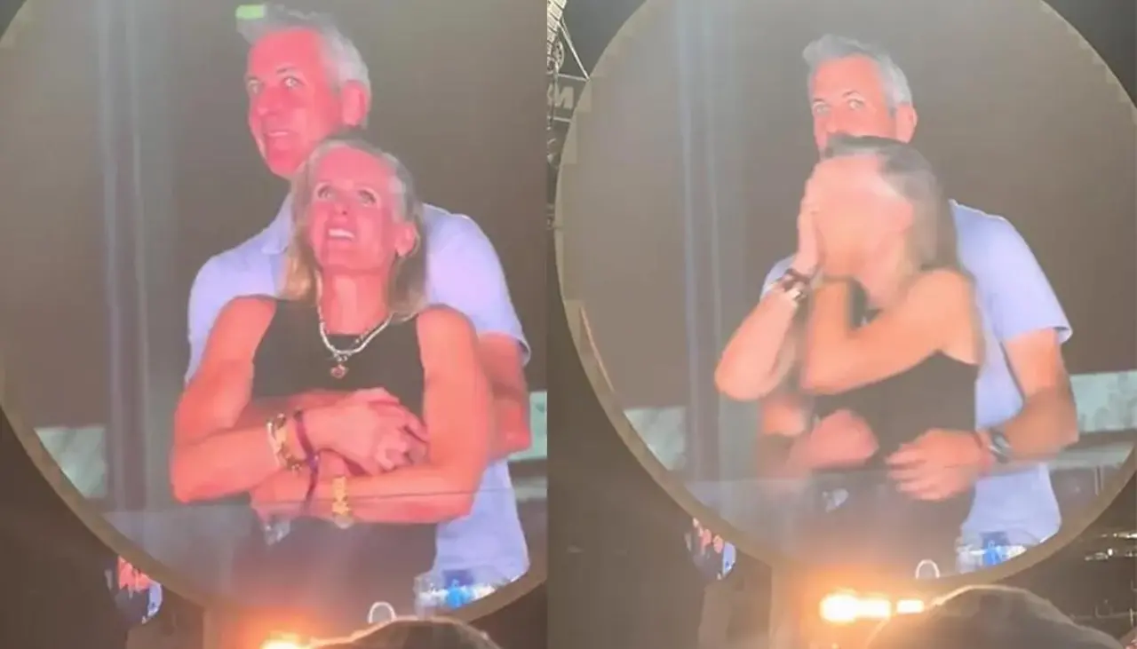 ‘Kiss cam’ deja expuesta a una ‘pareja’ en pleno concierto de Coldplay