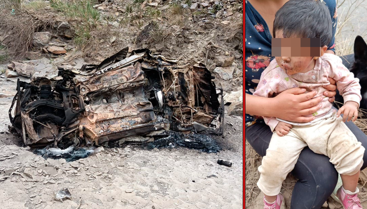 “Agarrate bebé”: el impactante video del rescate de una niña que sobrevivió en un accidente con muertos en La Paz