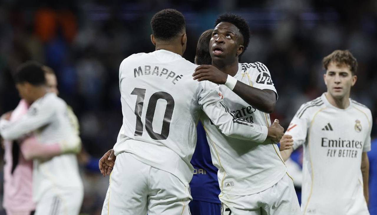 El Madrid cumple ante el descendido Oviedo en medio de silbidos a Mbappé