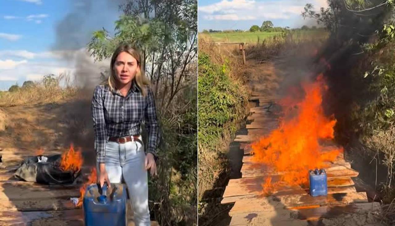 “Solo queremos trabajar en paz”: Propietaria del predio Santa Rita quema puente usado por avasalladores