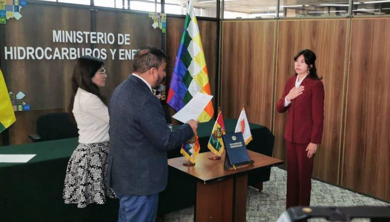 Tatiana Genuzio jura como viceministra de hidrocarburos para sumarse al equipo que revisa la subvención 