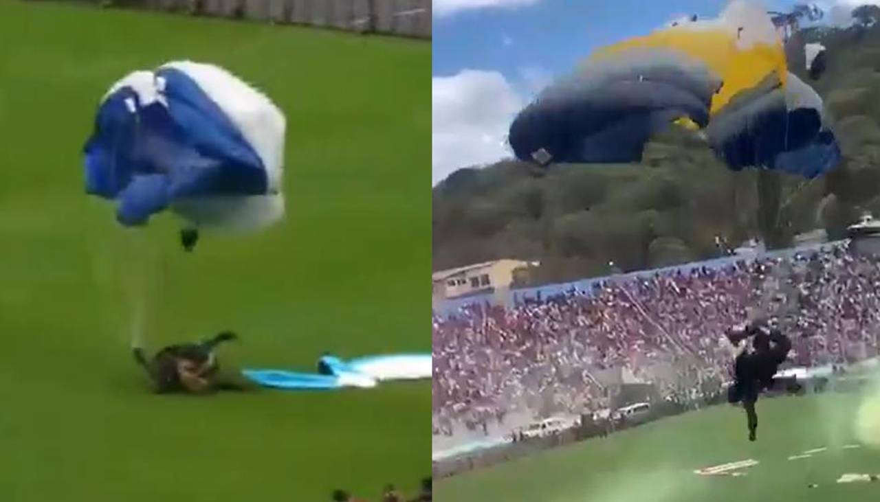 Video: Impactantes caídas de paracaidistas durante acto militar se vuelven virales 