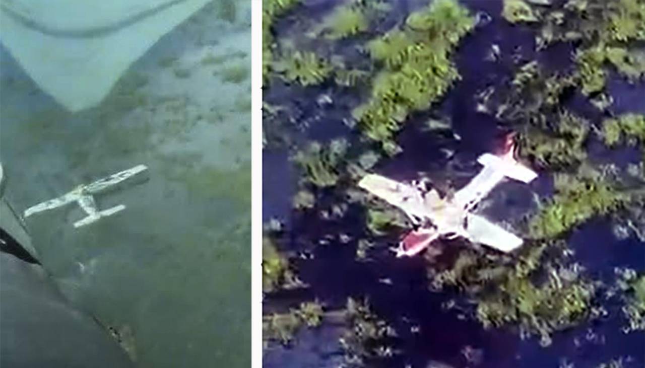 Avioneta con cuatro tripulantes aterriza de emergencia en Beni y queda rodeada de agua