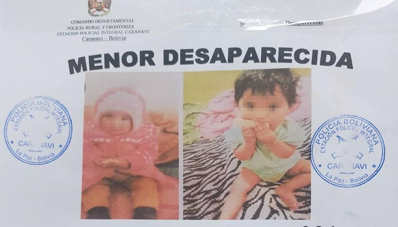 ¡Está sana y salva! La bebé Flor desapareció en Caranavi y fue encontrada en El Alto