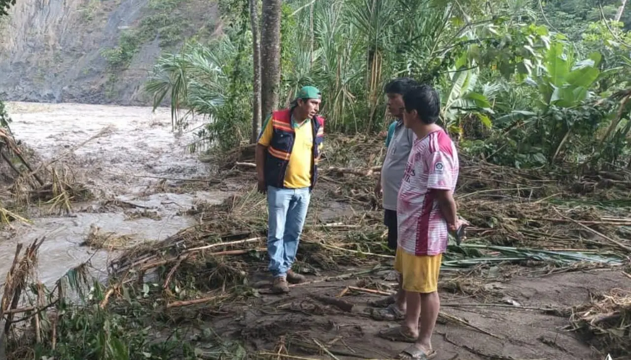 Caranavi en emergencia: Las riadas dejan 119 comunidades afectadas y daños en cultivos y caminos