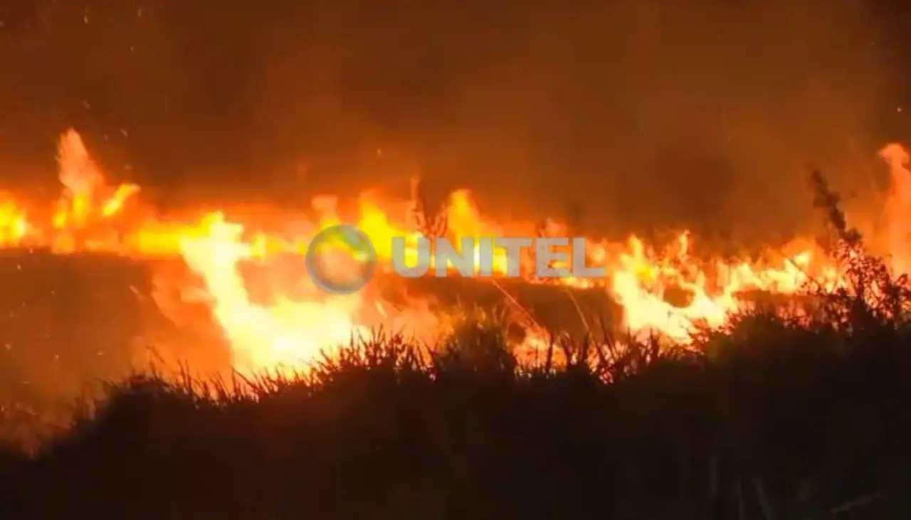Alerta en el barrio Viru Viru: Incendio de pastizales pone en riesgo viviendas cercanas