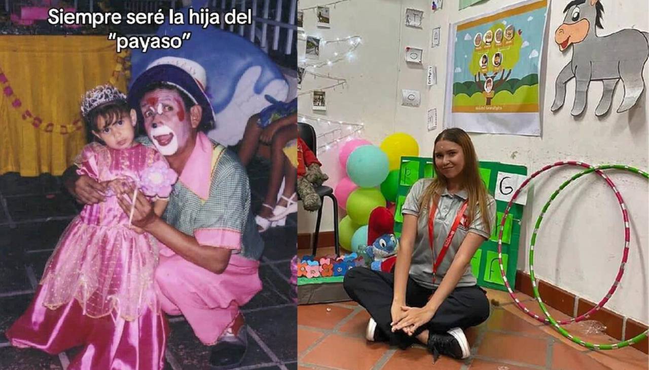 “Siempre seré la hija del payaso”: Joven presume a su papá tras licenciarse como educadora 