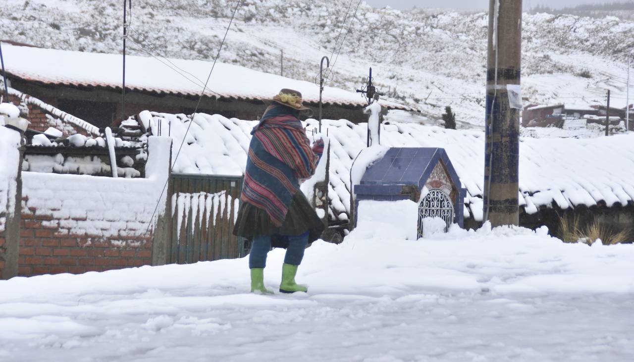 La intensa nevada que cayó hace unos días dejó dos fallecidos y un desaparecido en Cochabamba