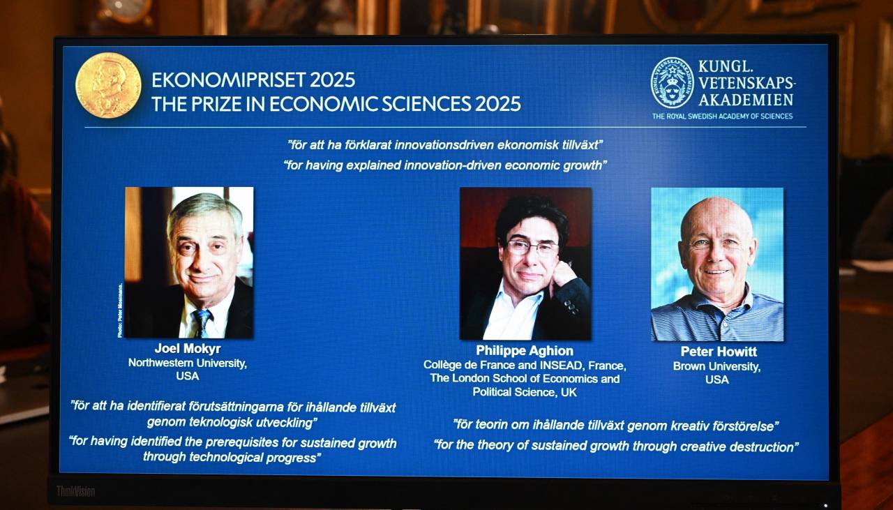 Premio Nobel de Economía para Joel Mokyr, Philippe Aghion y Peter Howitt