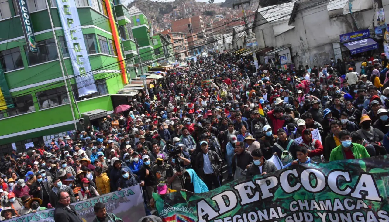 Cocaleros exigen la restitución del Viceministerio de la Coca y advierten con bloqueos de carreteras