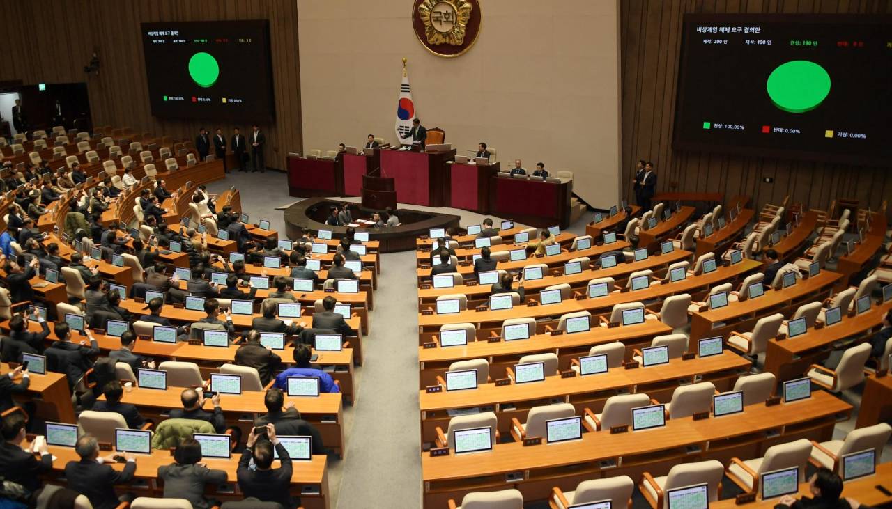 El presidente de Corea del Sur retrocede y levanta ley marcial tras rechazo en el Parlamento