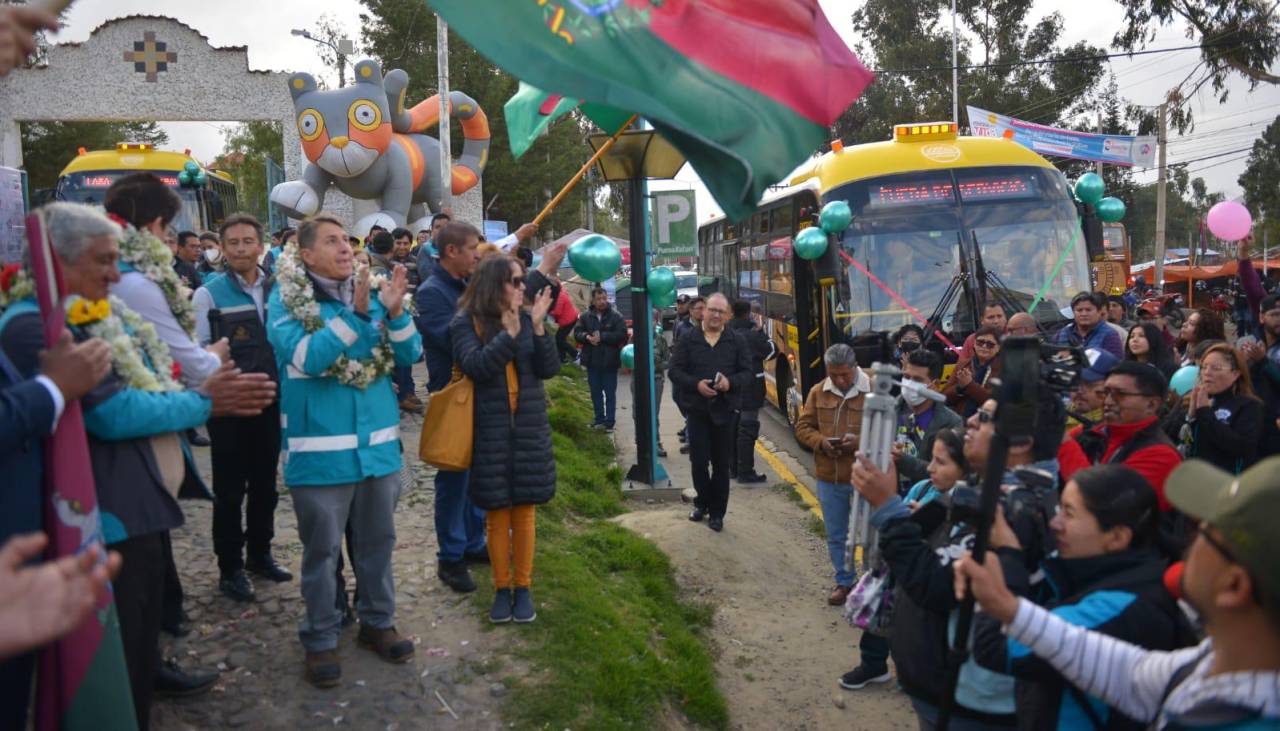 Mallasa celebra: El PumaKatari estrena ruta hasta Jupapina, en el sur de La Paz 