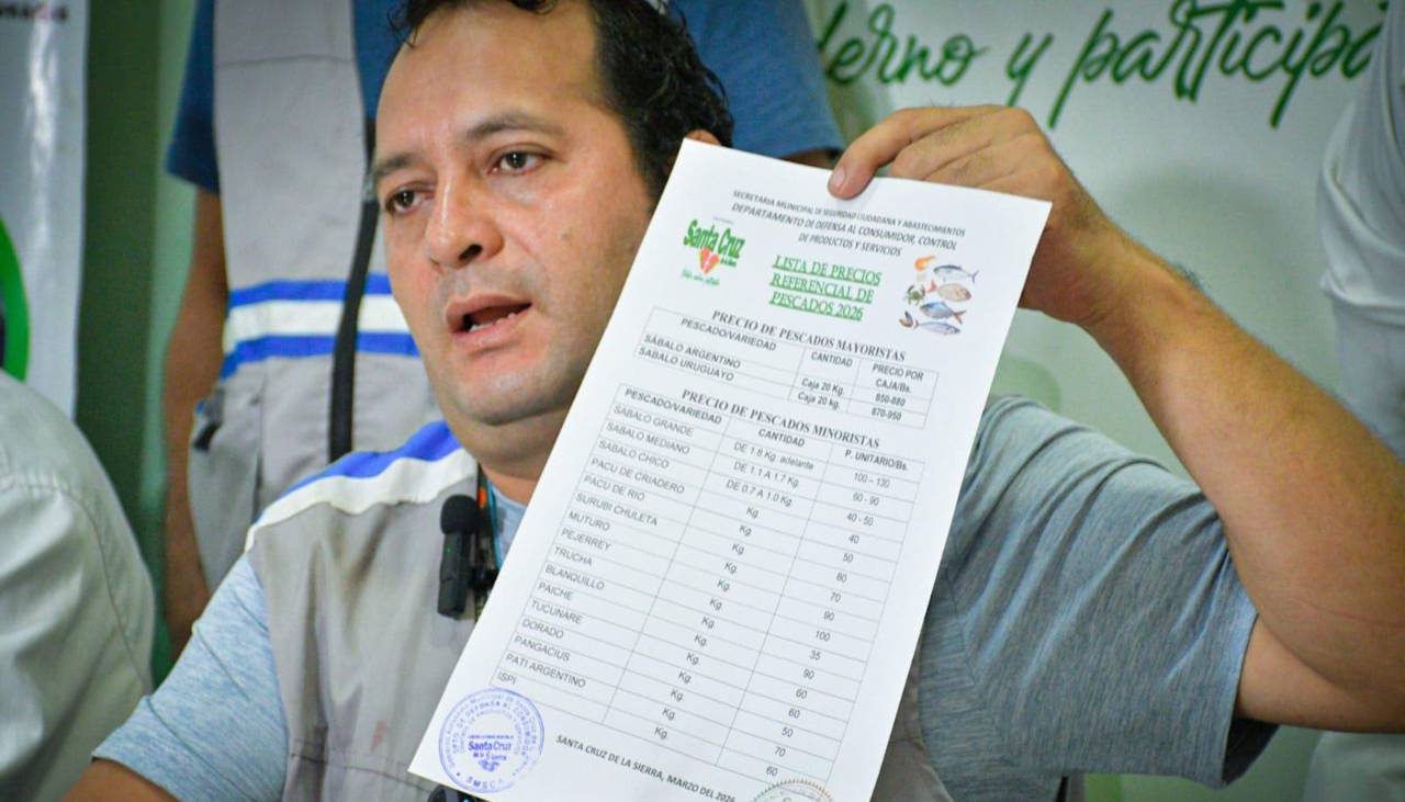 Alcaldía cruceña difunde la lista referencial de los precios del pescado para Semana Santa