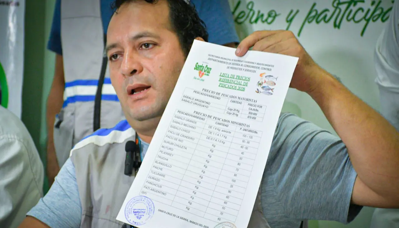Alcaldía cruceña difunde la lista referencial de los precios del pescado para Semana Santa