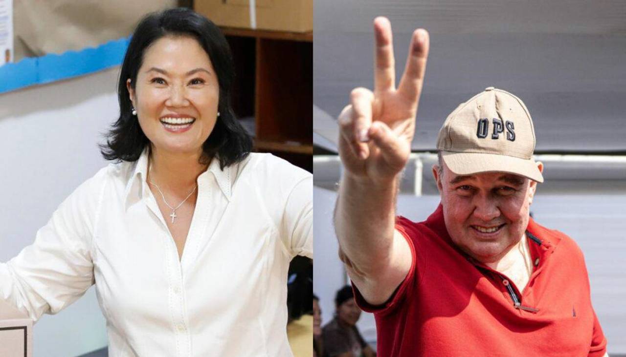 Al 50% del cómputo, Keiko Fujimori suma 16,9% y López Aliaga 14,9%; ambos se perfilan para el balotaje en Perú
