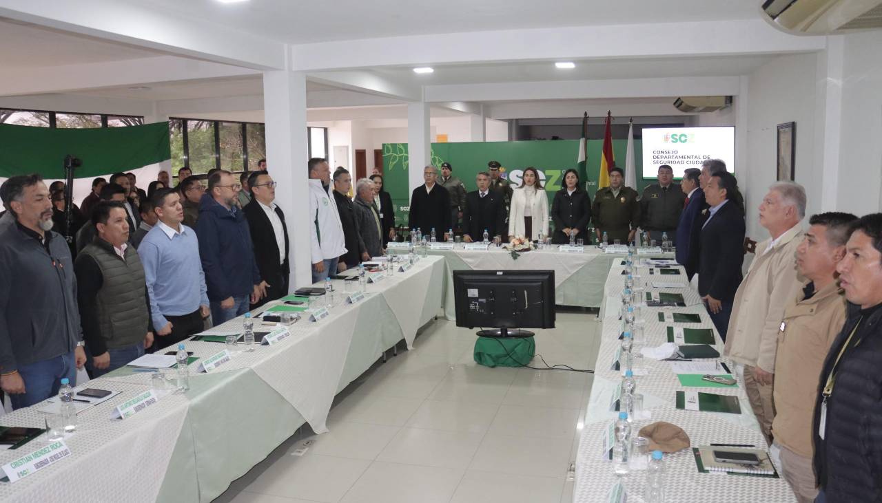 Santa Cruz: Gobernación, municipios y el Gobierno se reúnen en el Consejo Departamental de Seguridad para frenar la criminalidad