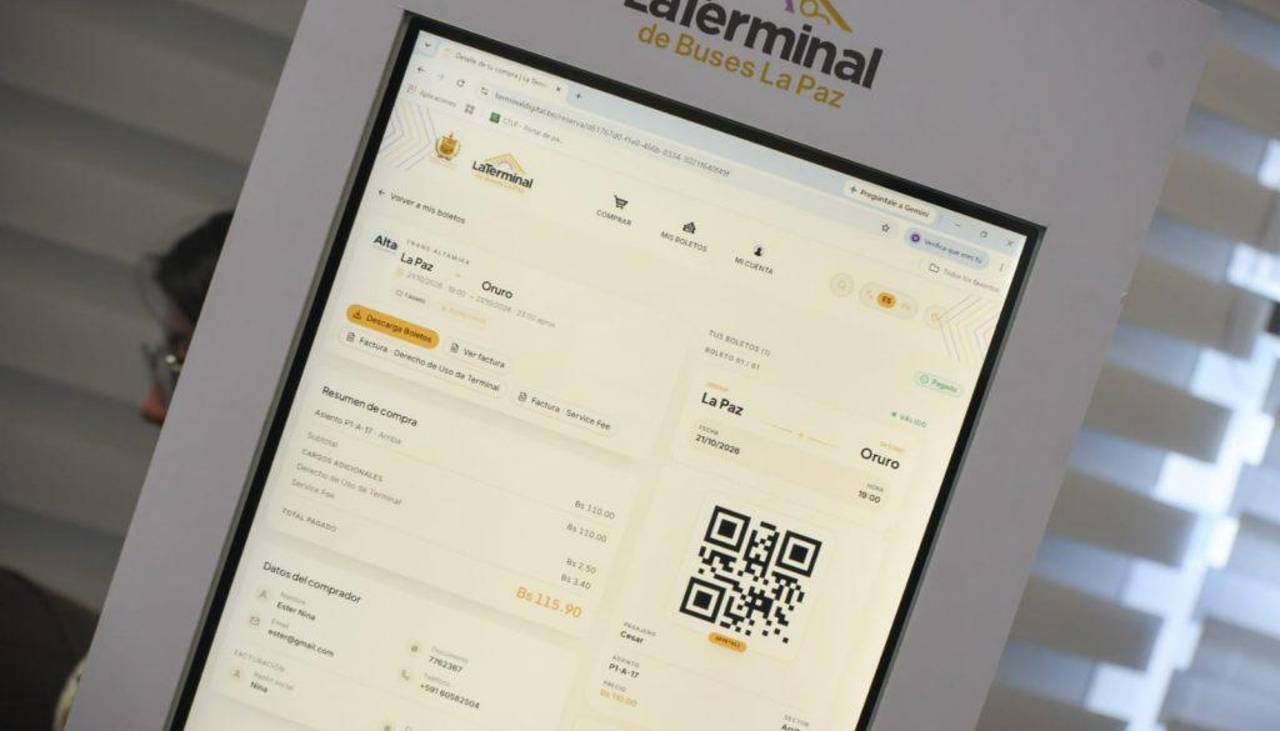 Terminal de La Paz lanza una aplicación para comprar y pagar pasajes de bus por celular