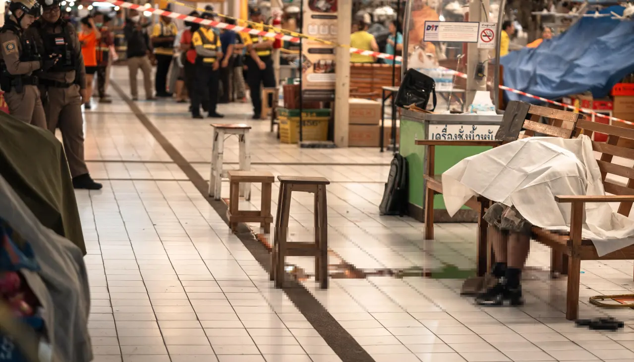 Un tiroteo en un mercado popular en Tailandia deja cinco muertos