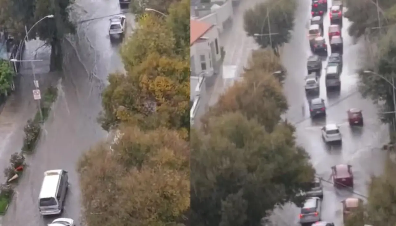 Intensa lluvia deja calles intransitables e inundaciones en la ciudad de La Paz