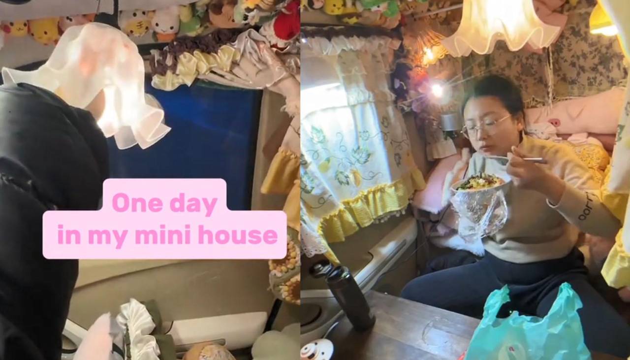 Video: Influencer genera polémica al exhibir cómo vive en su “mini casa” 