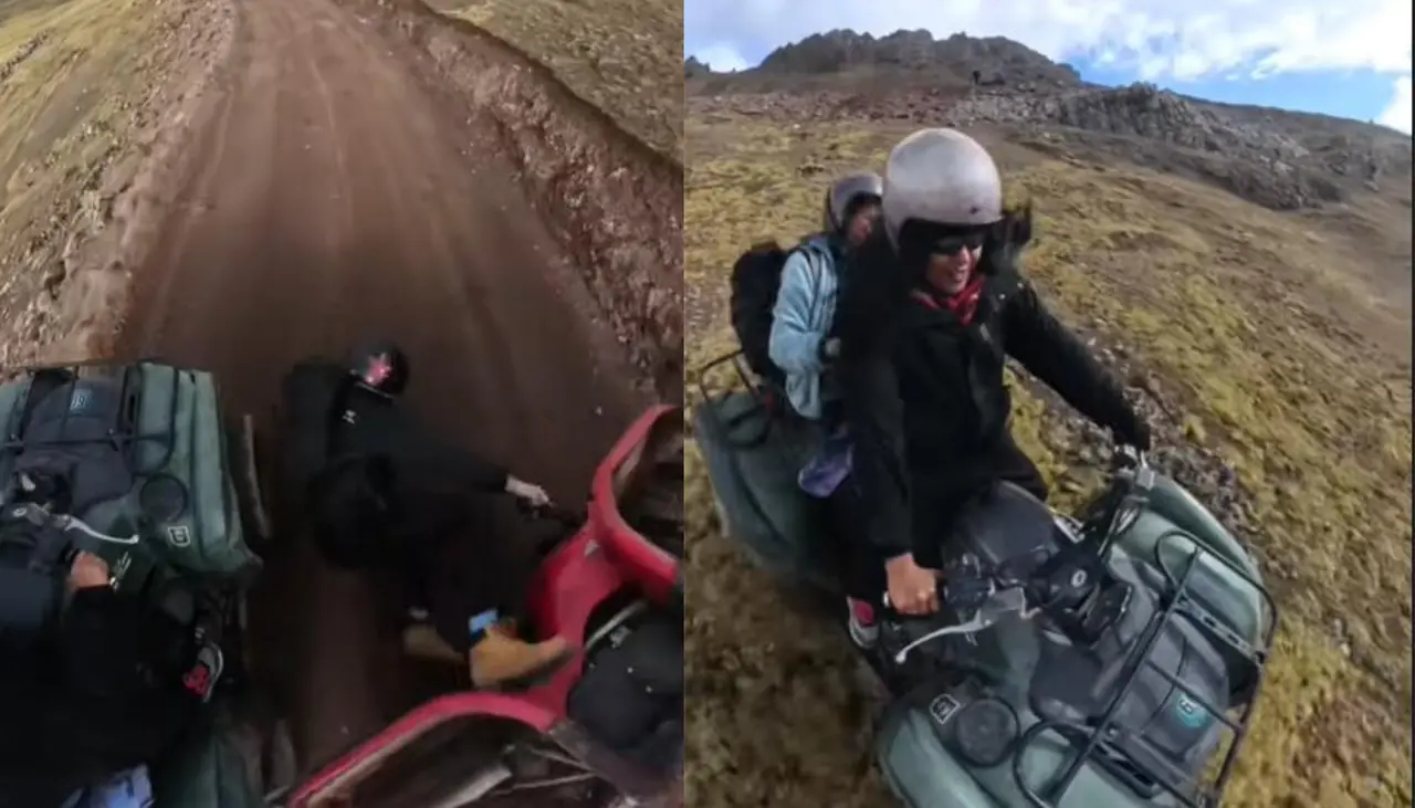 ¡El susto de sus vidas! Turistas tuvieron un accidente en cuatrimoto y todo quedó grabado en video 