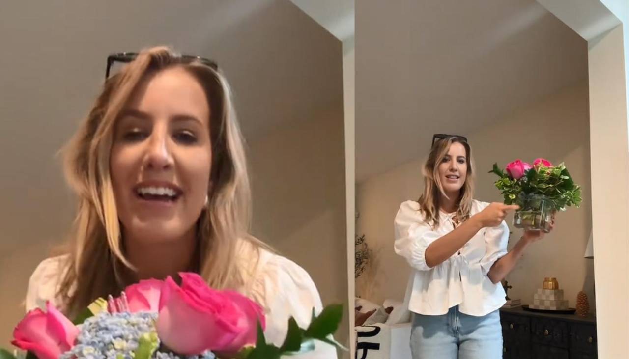 El incómodo momento en que una mujer recibió flores que eran para la exesposa de su novio