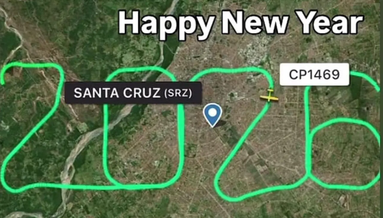 Video: Vuelo ‘escribe’ 2026 en el cielo de la ciudad de los anillos y el piloto dice que quiere que sea un presagio de bendición