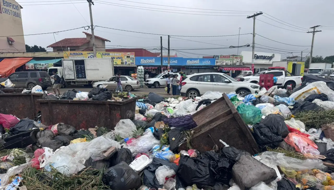Crisis por la basura: Montículos de desechos en calles y mercados generan focos de infección y olores insoportables