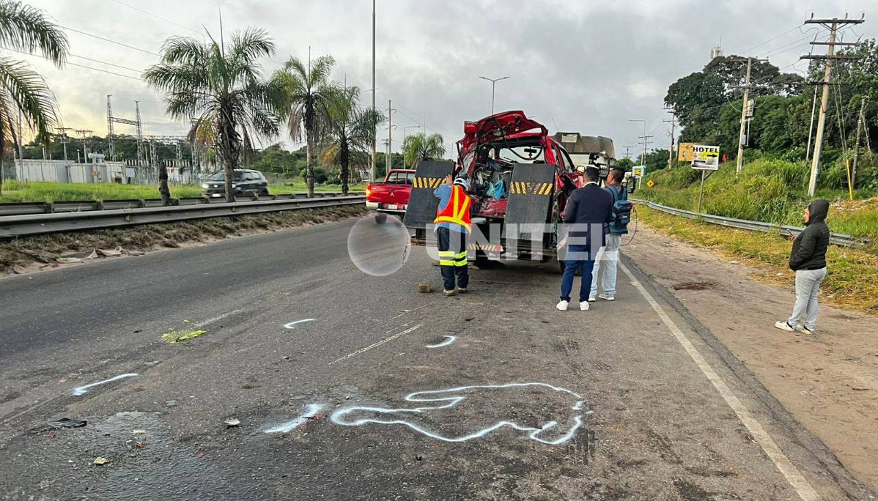 Trágico: Un muerto y un herido tras el choque entre dos vehículos en la ruta Santa Cruz - Warnes