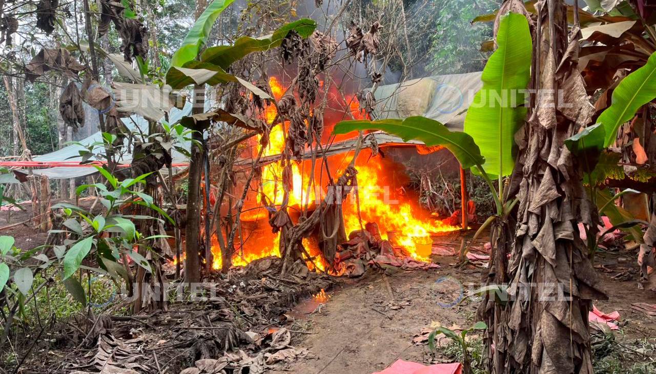Umopar destruye megalaboratorio y 16 fábricas de droga en Villa Tunari en el reinicio de sus operaciones