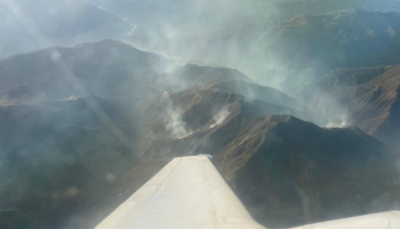 Incendios en Tarija: Ministro identifica diferentes puntos de chaqueo tras sobrevuelo