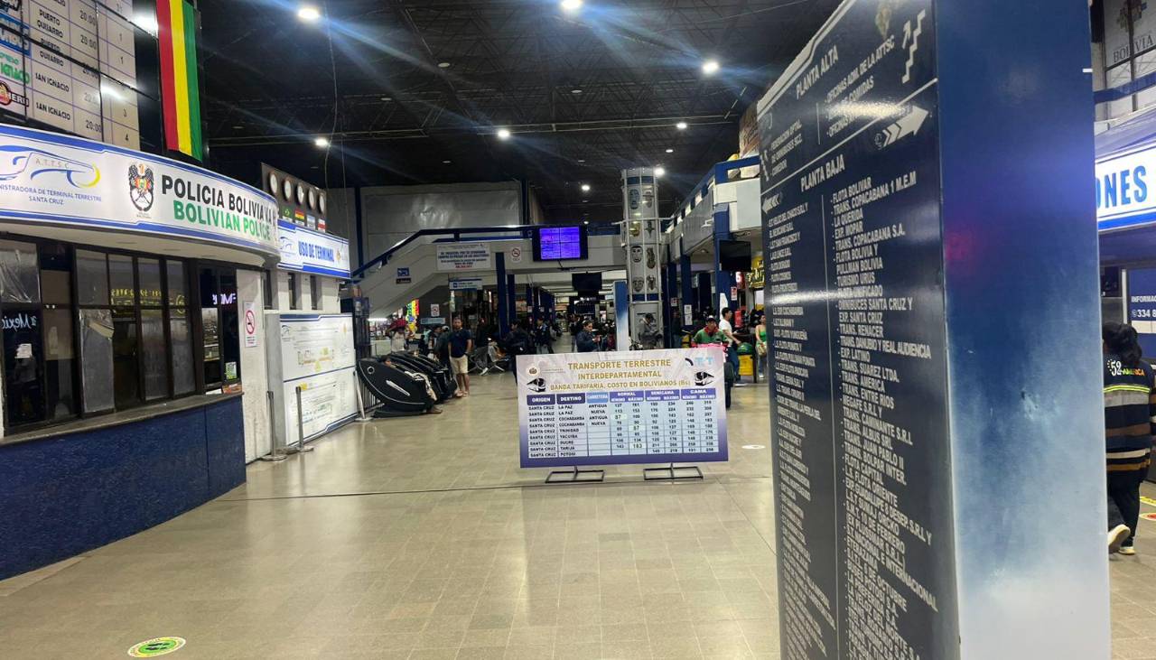 Se restablecen las salidas en terminales de Cochabamba y La Paz; los viajes a Santa Cruz se realizan por la ruta antigua