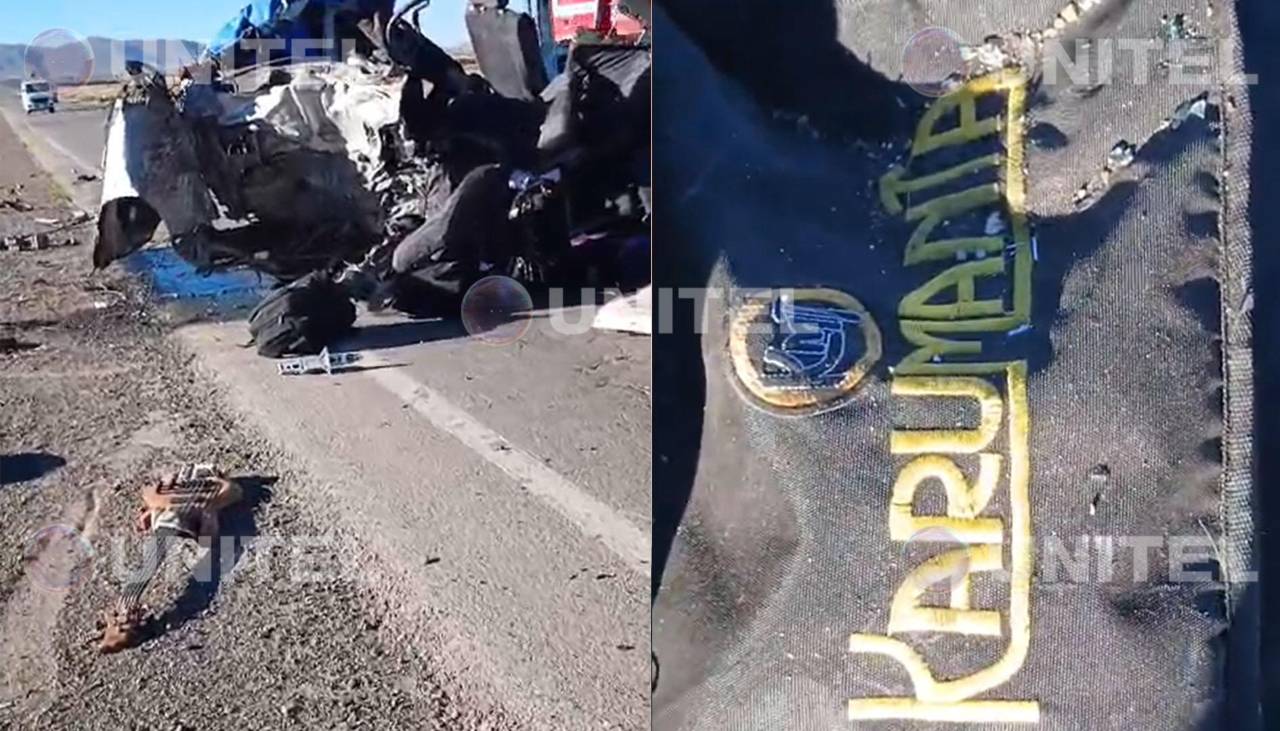 El grupo Karumanta sufre fatal accidente en la ruta a Oruro y el minibús queda reducido a chatarra