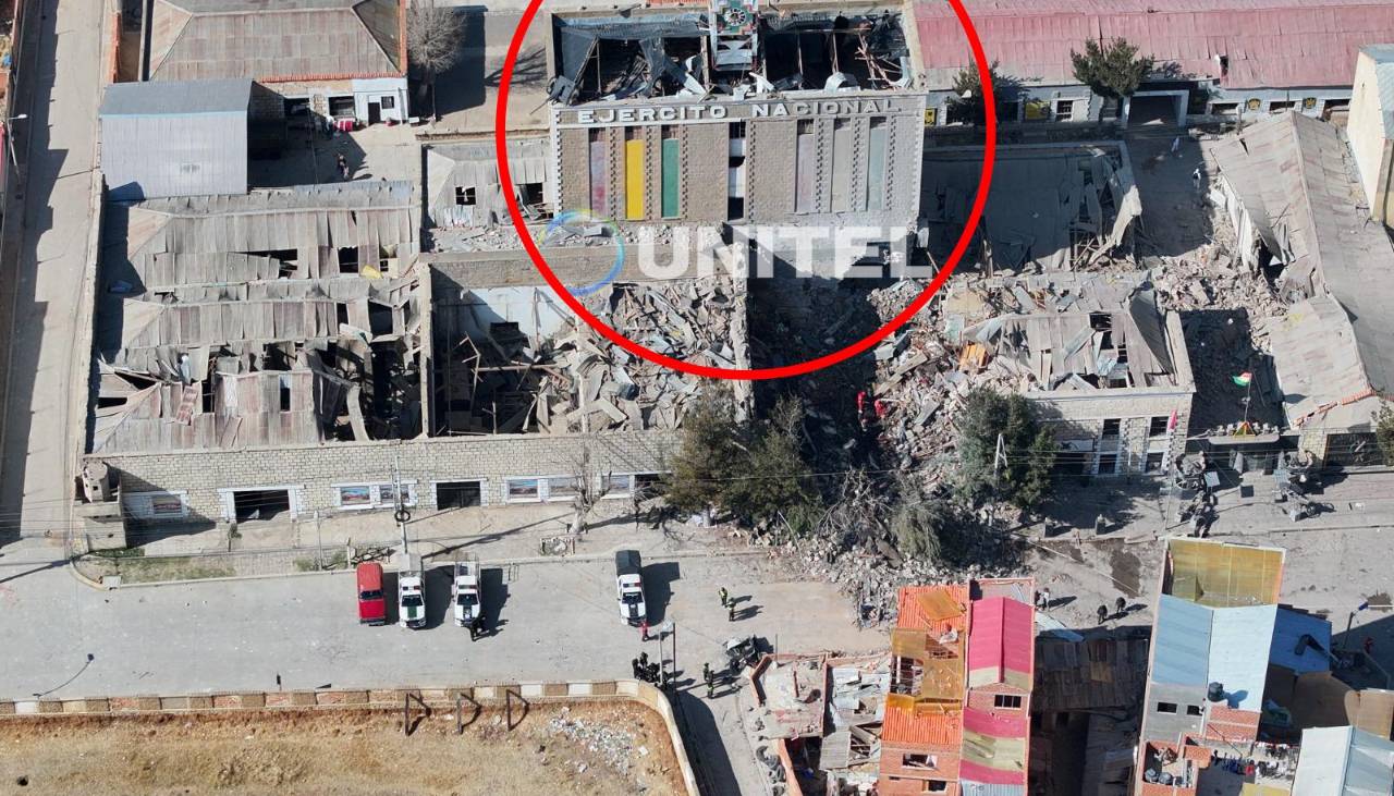 Alerta en Viacha: Edificio con material bélico quedó dañado por la explosión y piden no acercarse al lugar