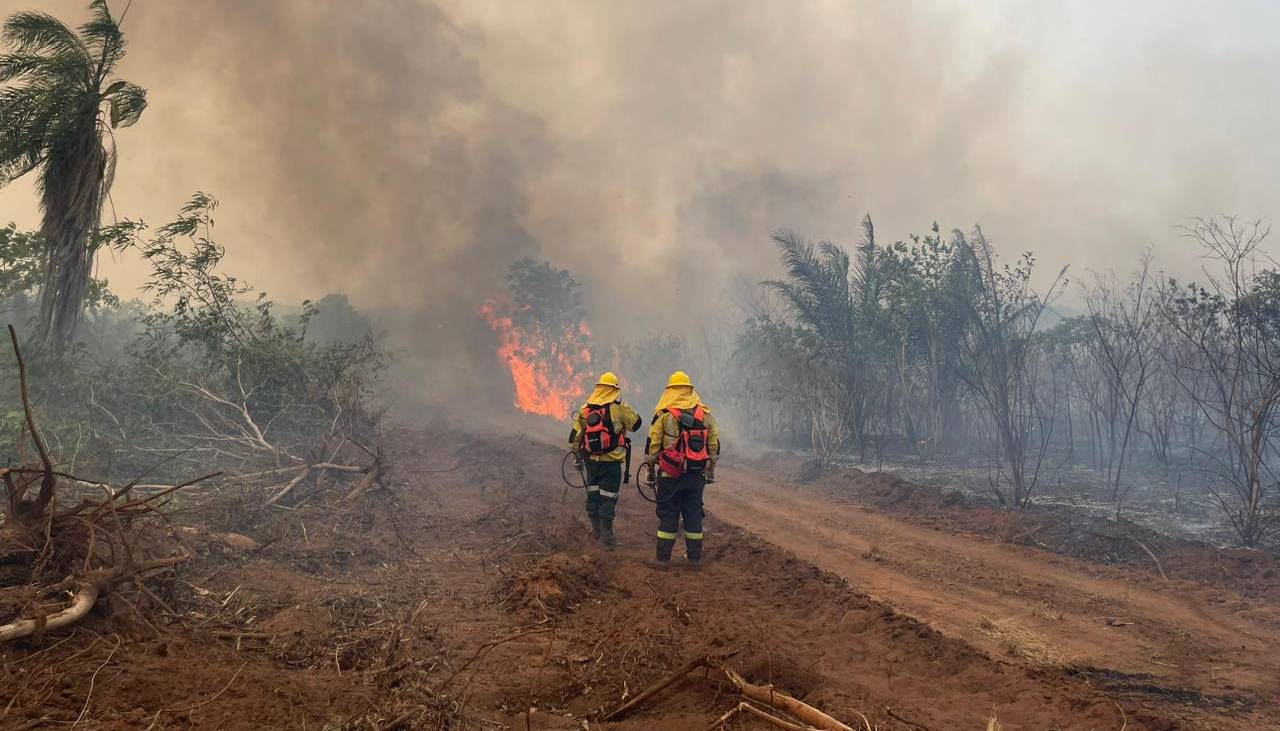 Roboré: Comunarios defienden sus viviendas y sembradíos del avance del fuego en Yororobá