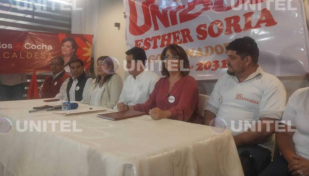 Unidos presenta a Rocío Molina para la Alcaldía de Cochabamba y Esther Soria a la Gobernación
