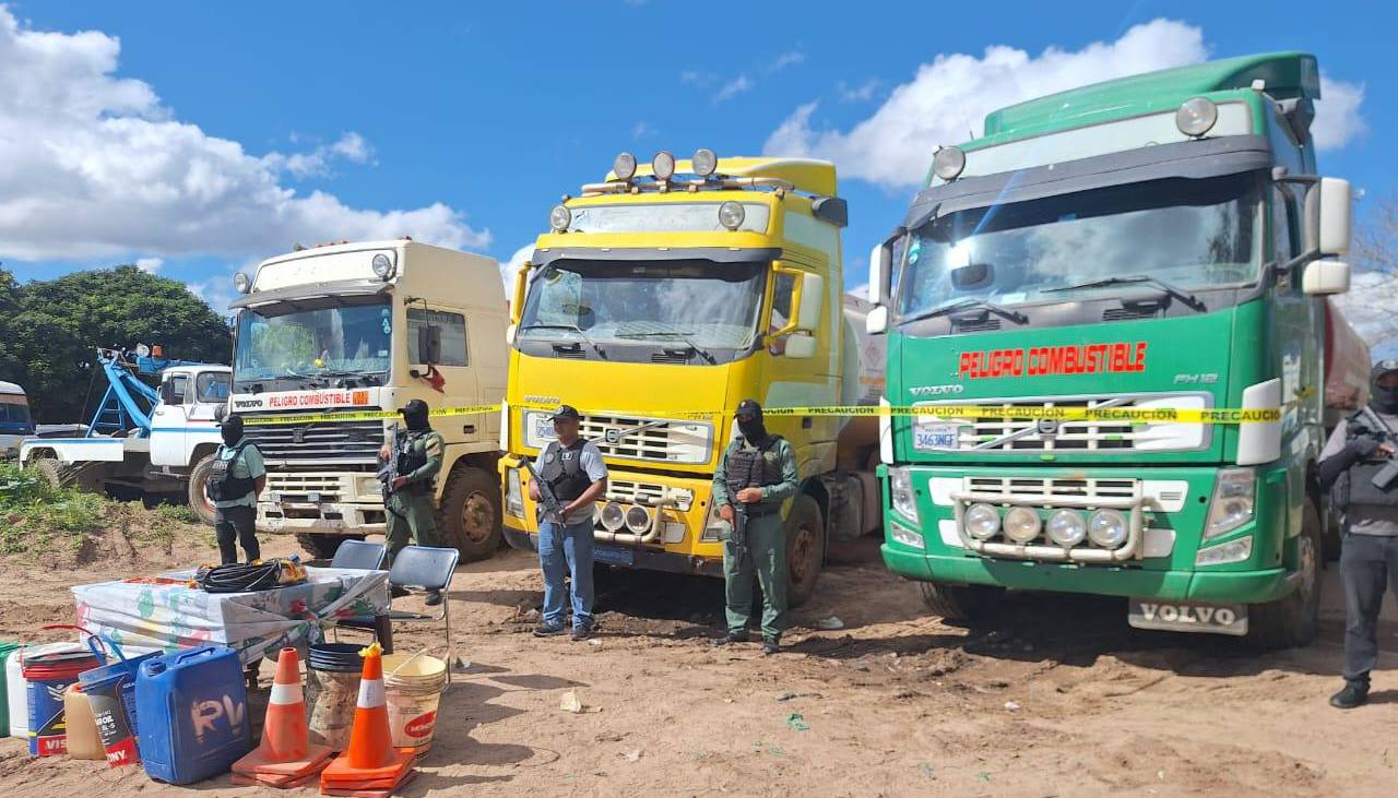 Desarticulan red de desvío de diésel en Cotoca: Secuestran tres cisternas y apuntan a minería ilegal y narcotráfico