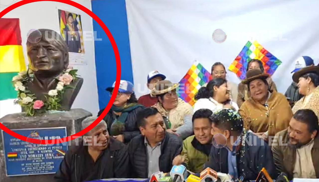 Evistas “rescatan” el busto de Evo y dicen que lo instalarán en la plaza Murillo cuando “vuelvan al poder”