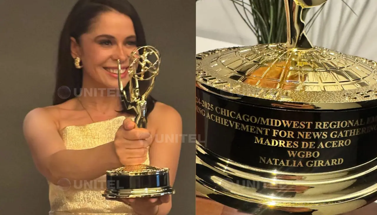 Expresentadora de UNITEL, Natalia Girard, recibe un premio Emmy regional en EEUU